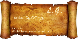 Laska György névjegykártya